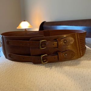 Women’s size 8 brown belt with two buckles